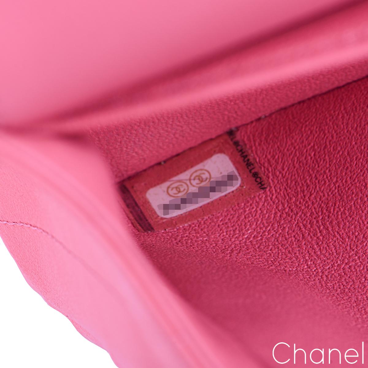 Chanel Chevron Pink Double Flap Handbag In Excellent Condition In London, GB