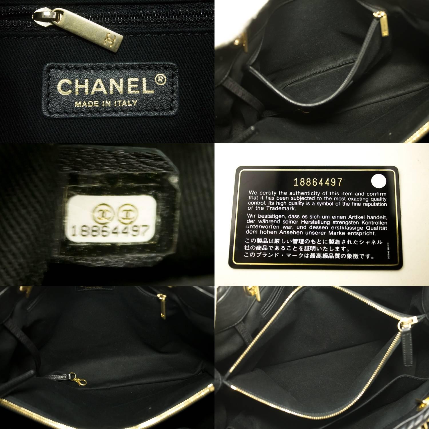 Chanel Chevron V-Stitch Chain Black Large Quilted Shoulder Bag  4