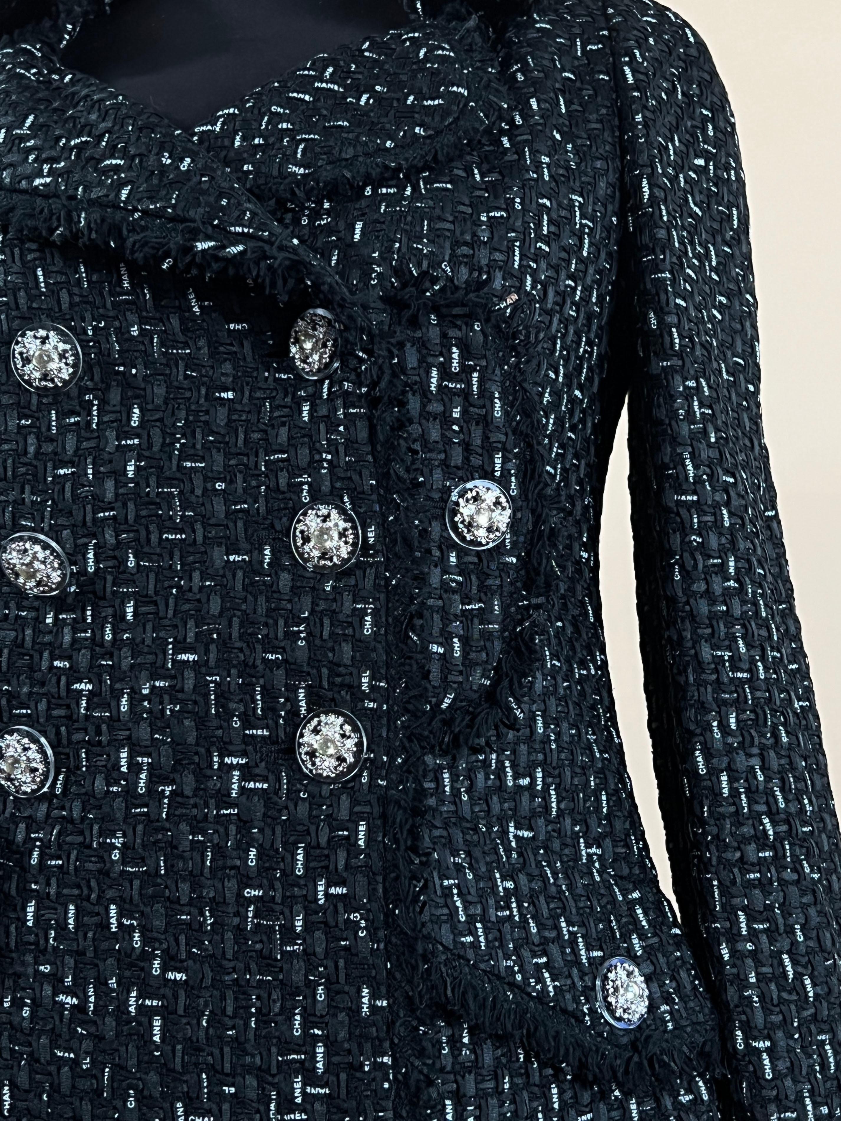 Chanel Chiara Ferragni Logo Ribbon Tweed Jacket 6