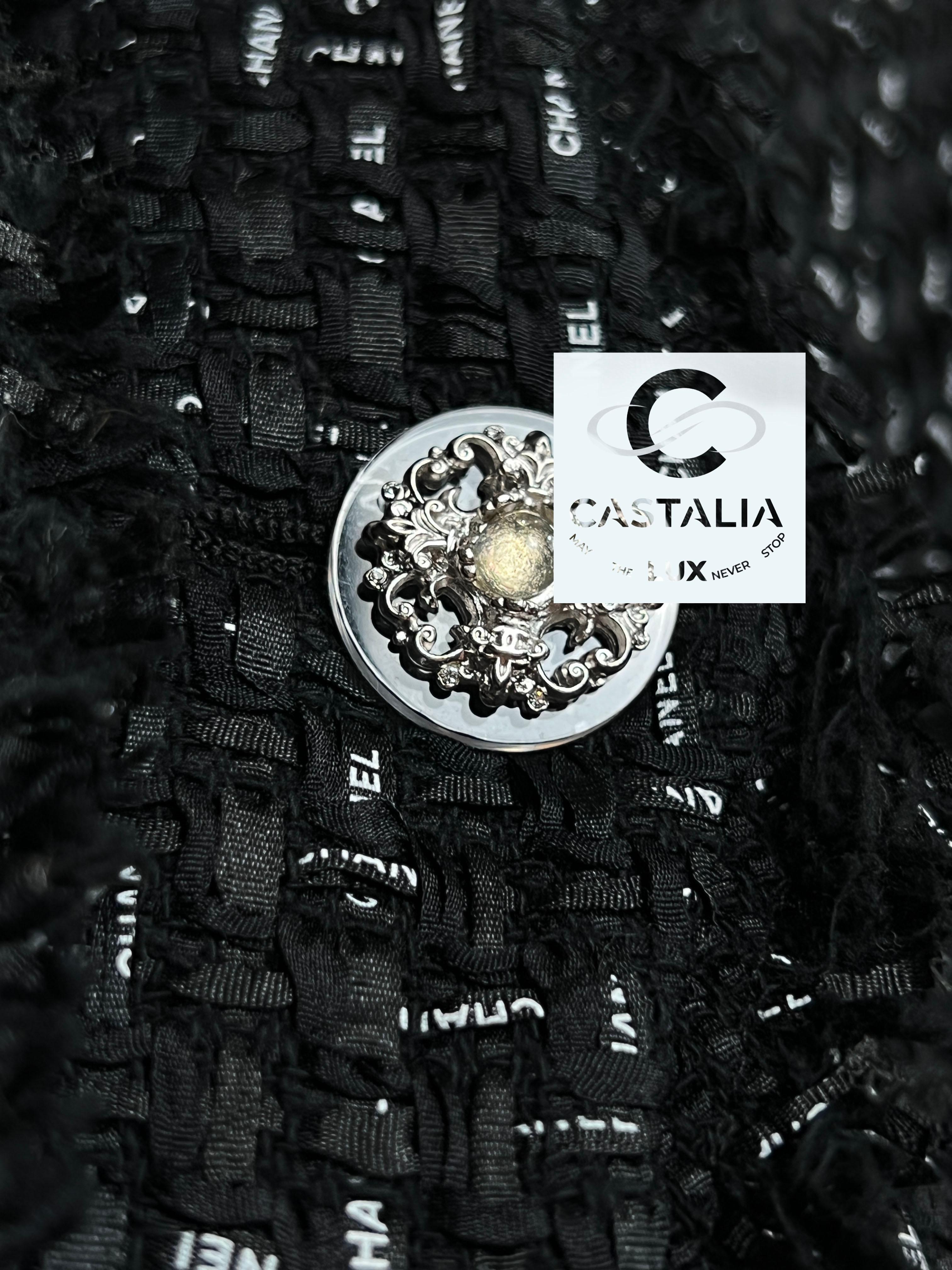 Chanel Chiara Ferragni Logo Ribbon Tweed Jacket 6