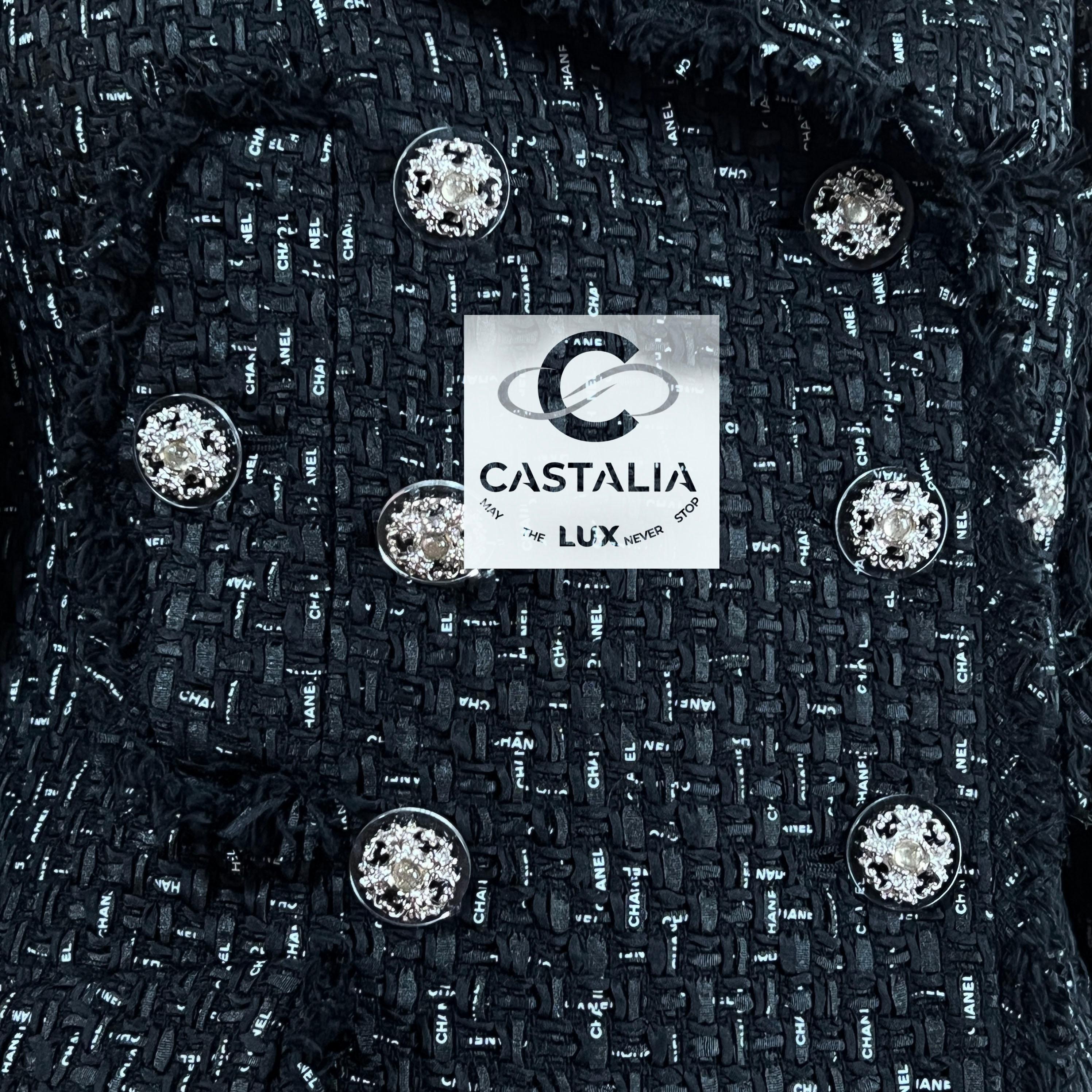 Chanel Chiara Ferragni Logo Ribbon Tweed Jacket 7