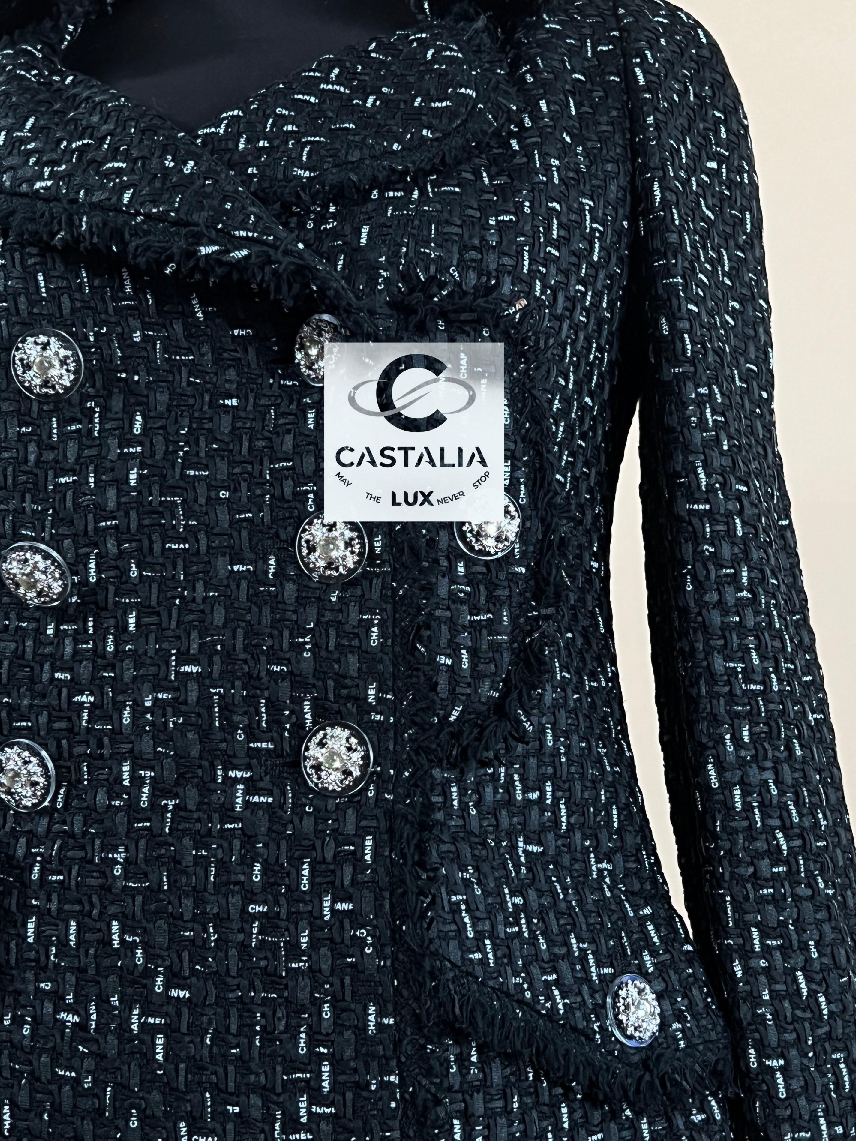 Chanel Chiara Ferragni Logo Ribbon Tweed Jacket 8