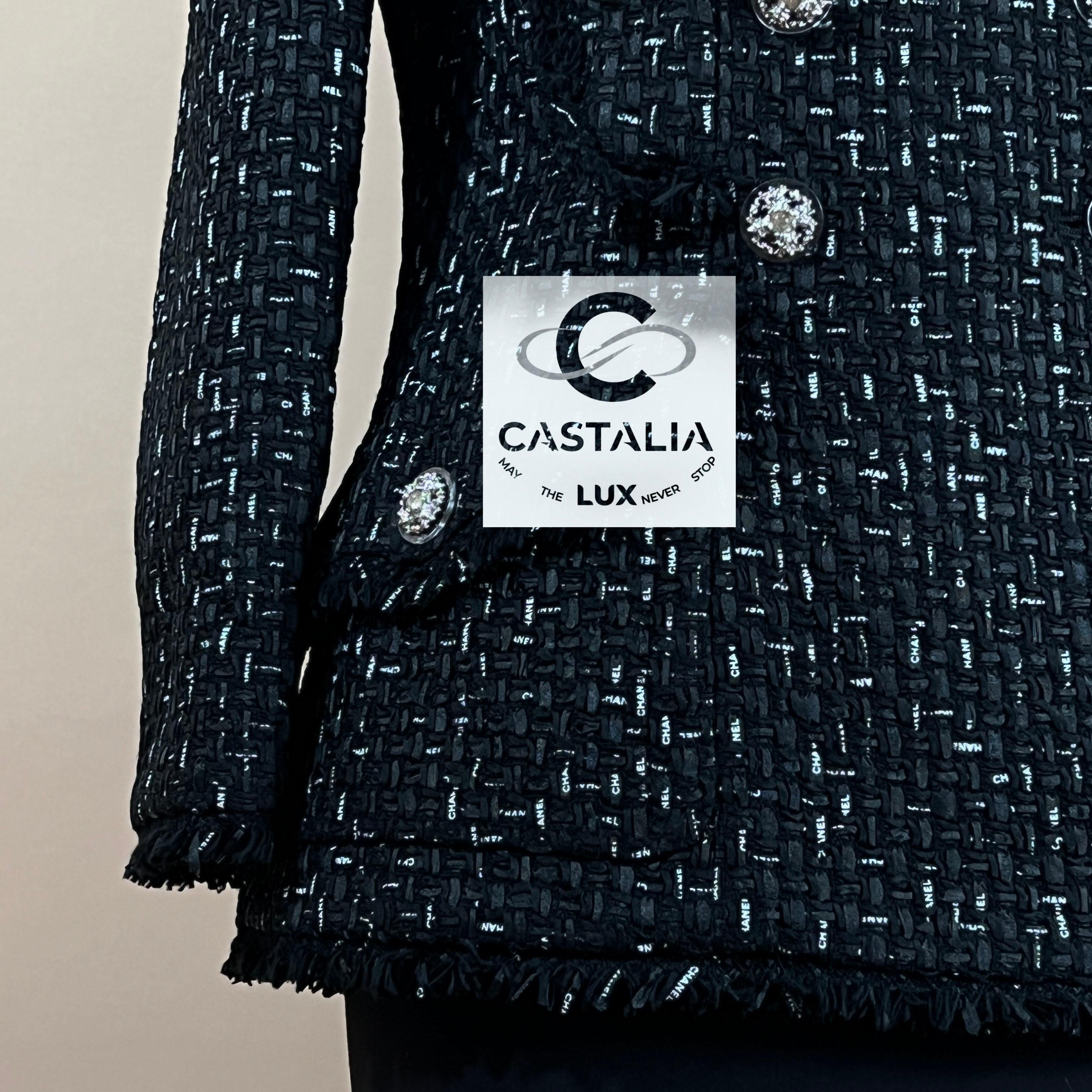 Chanel Chiara Ferragni Logo Ribbon Tweed Jacket 9