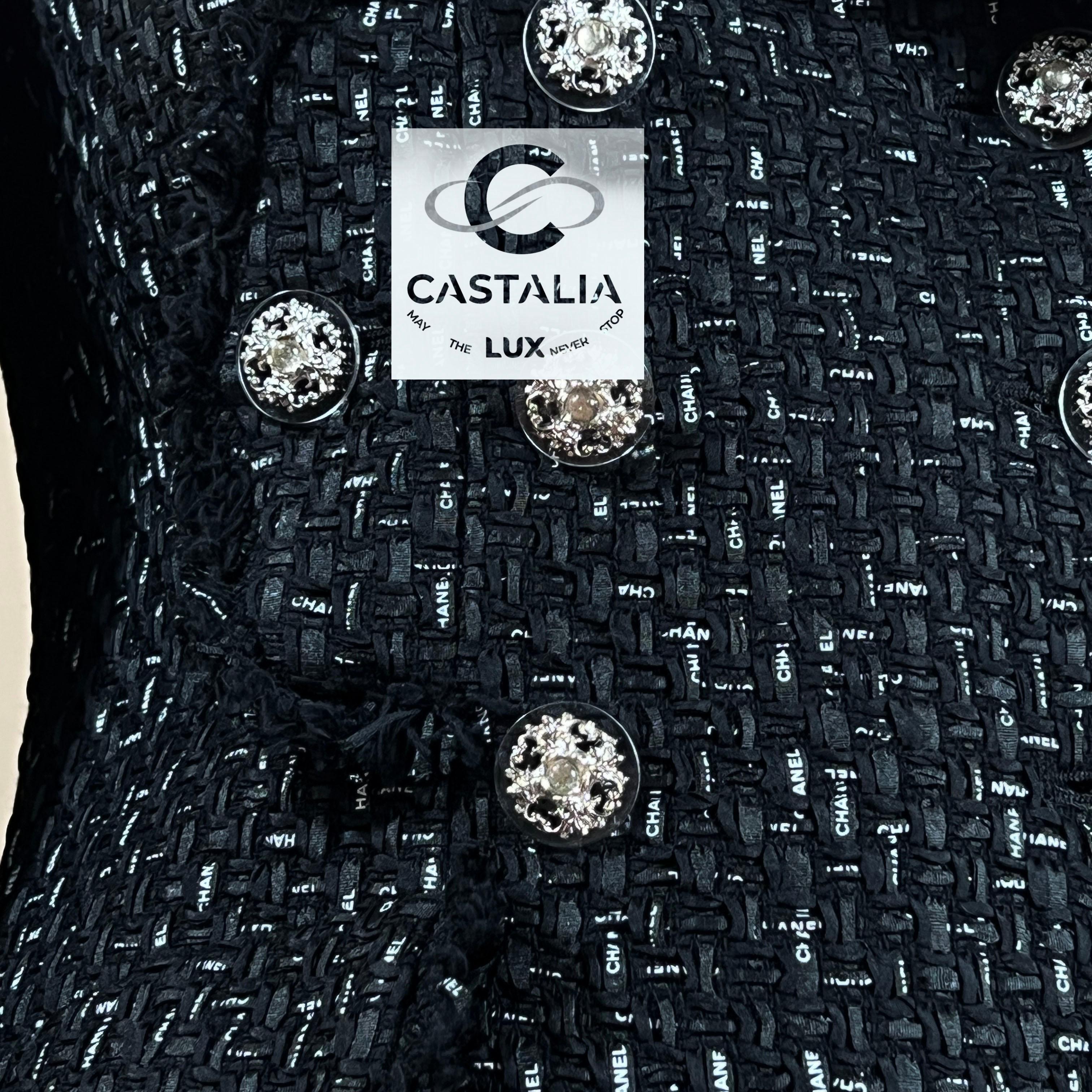 Chanel Chiara Ferragni Logo Ribbon Tweed Jacket 11