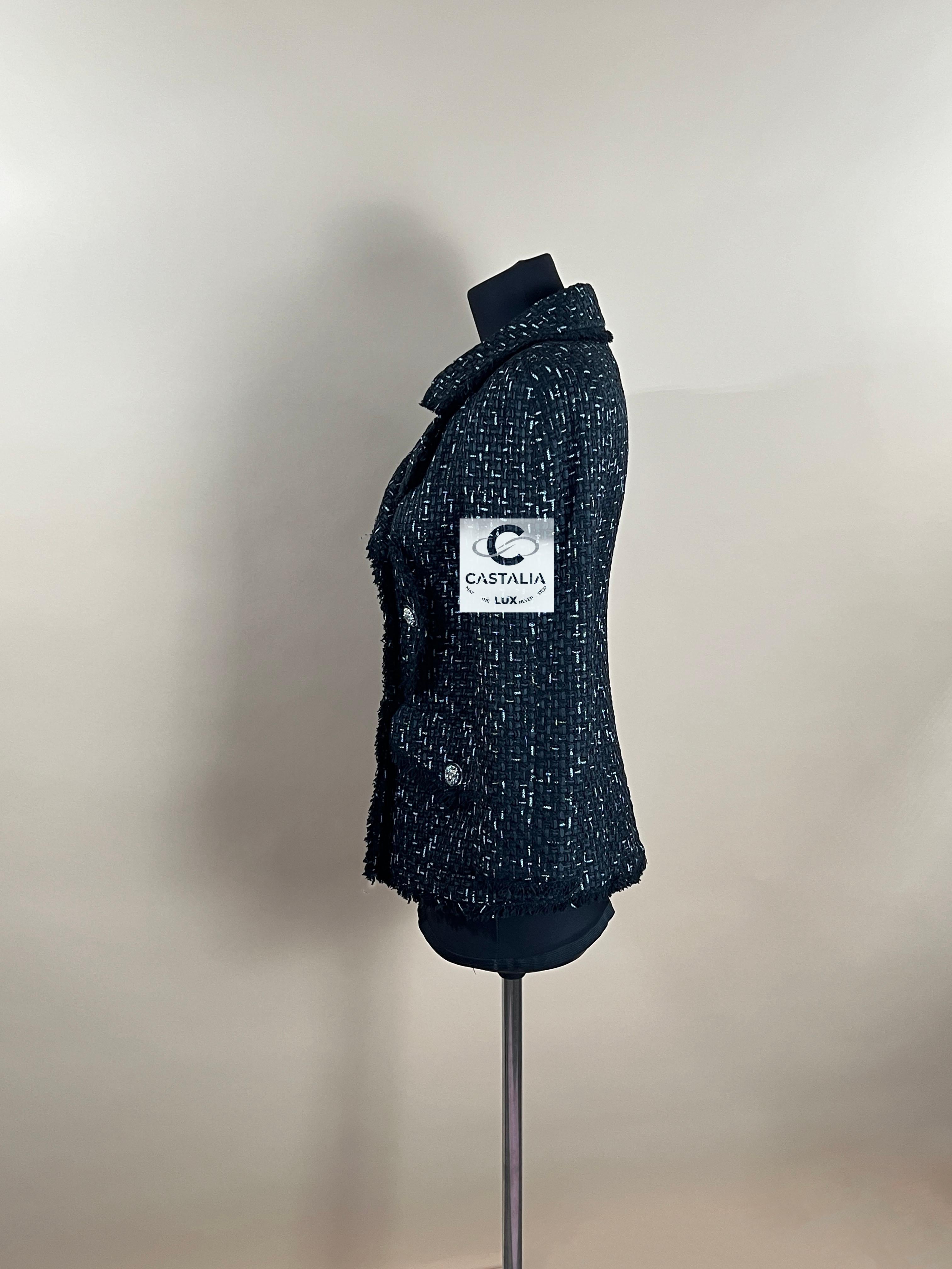 Chanel Chiara Ferragni Logo Ribbon Tweed Jacket 13