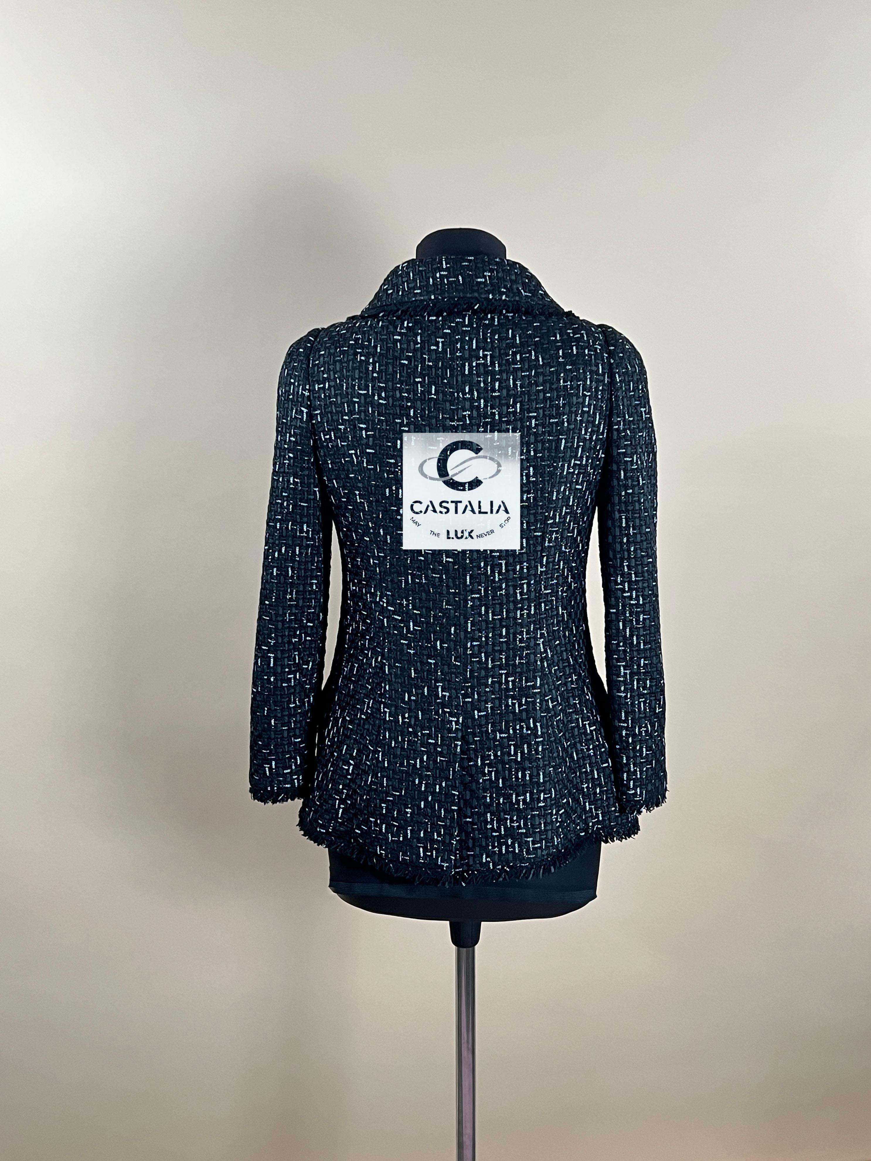 Chanel Chiara Ferragni Logo Ribbon Tweed Jacket 14