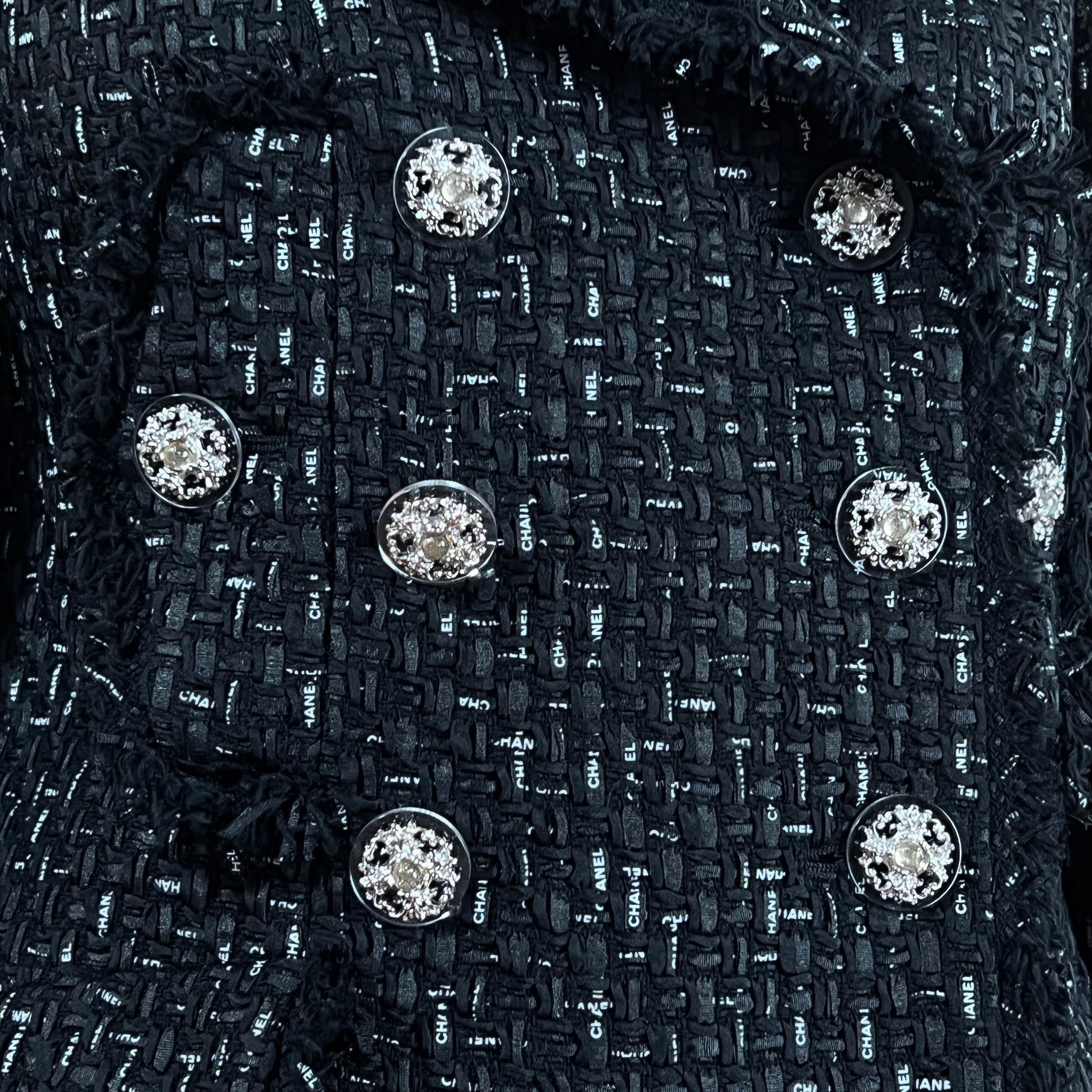 Chanel Chiara Ferragni Logo Ribbon Tweed Jacket 5