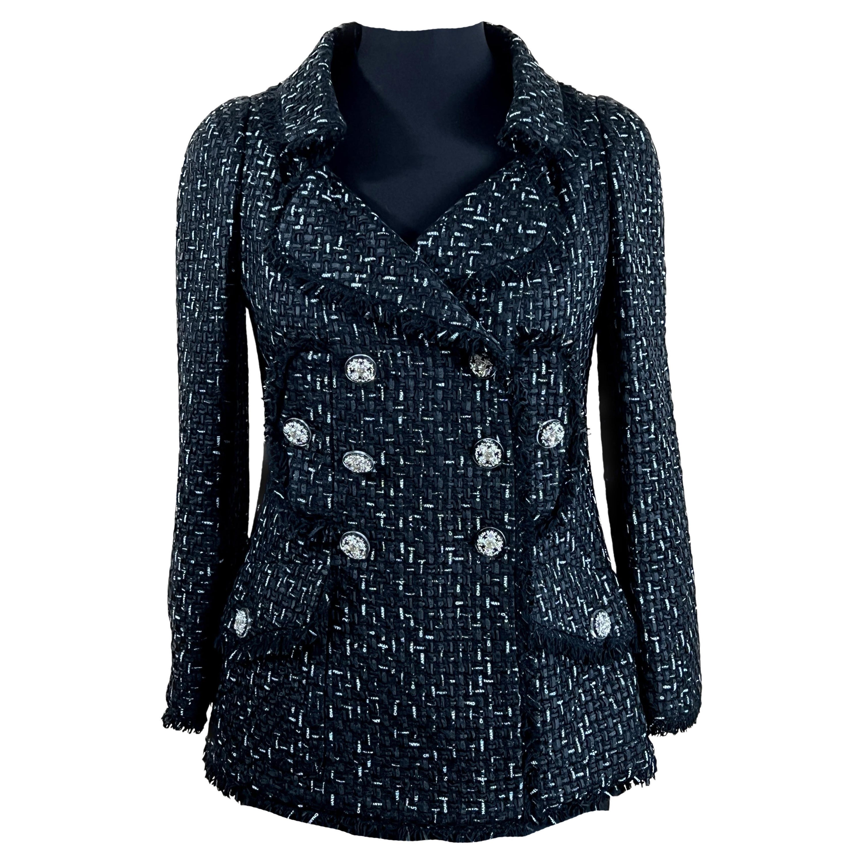 Chanel Chiara Ferragni Logo Ribbon Tweed Jacket