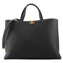 Chanel Chic Affinity Convertible Shopping Tote Stitched Caviar Large