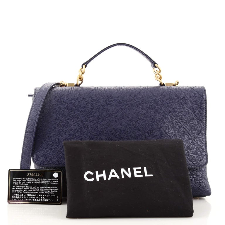Chanel Black Quilted Aged Calfskin Handbag