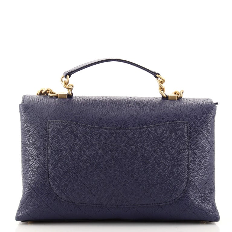 Chanel Chic Affinity Top Handle Bag Stitched Caviar Medium