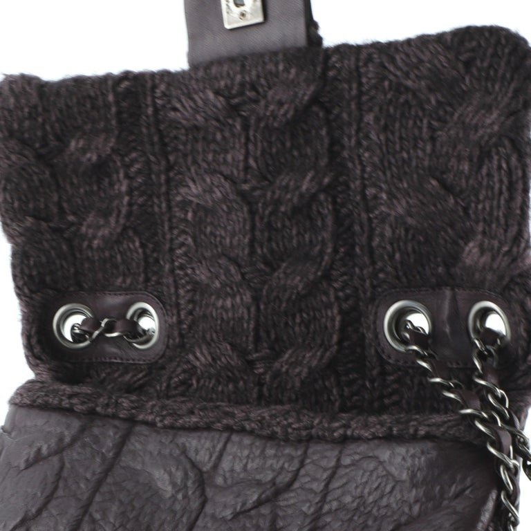 Chanel Chic Knit Flap Bag Sheepskin and Wool Mini
