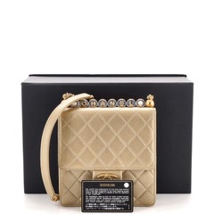 Chanel  Chic Pearls Flap Bag Quilted Goatskin with Acrylic Beads Mini