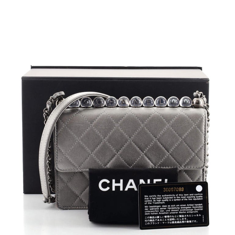 Chanel Chic Pearls Flap Bag Quilted Goatskin with Acrylic Beads Small