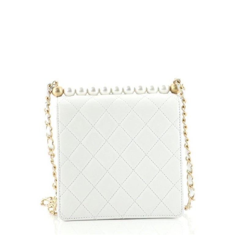 Chanel Chic Pearls Flap Bag Quilted Lambskin Mini