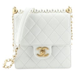 Chanel Chic Pearls Flap Bag Quilted Lambskin Mini