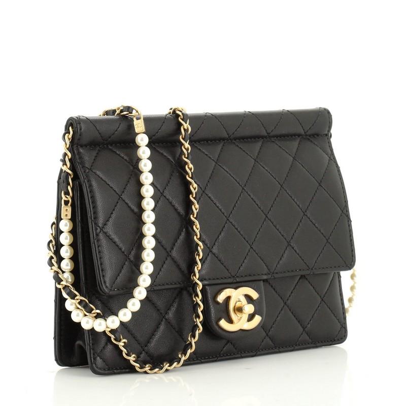 Chanel Chic Pearl Bag Goatskin Black GHW  Laulay Luxury