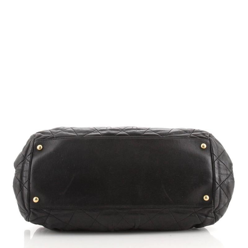 Women's or Men's Chanel Chic Quilt Bowling Bag Quilted Iridescent Calfskin Medium