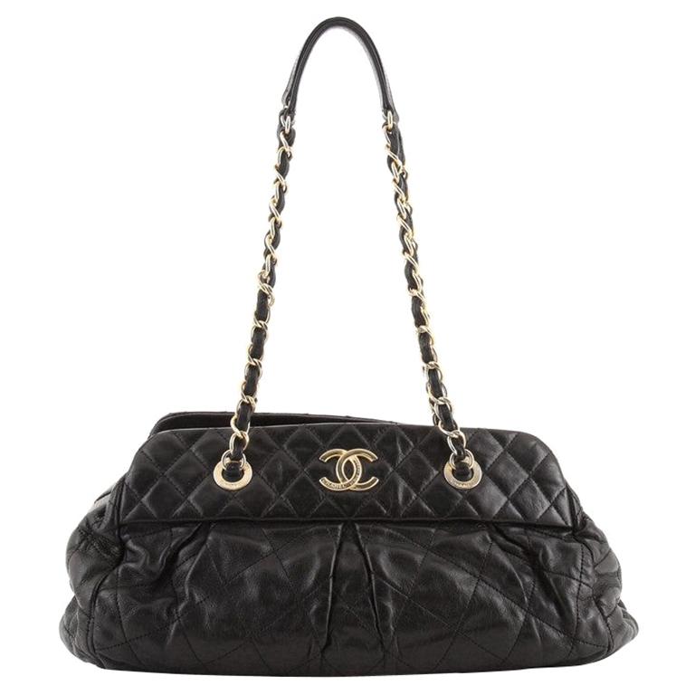 Chanel Chic Quilt Bowling Bag Quilted Iridescent Calfskin Medium