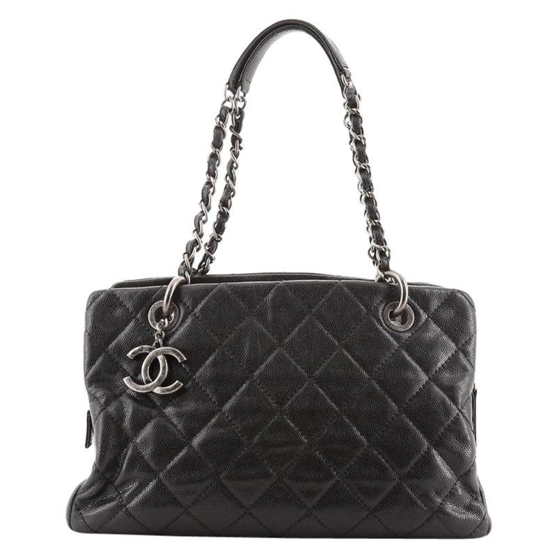 Chanel Chic Shopping Tote Quilted Caviar Small