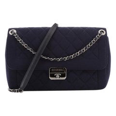 Chanel Chic With Me Flap Bag Quilted Jersey Large
