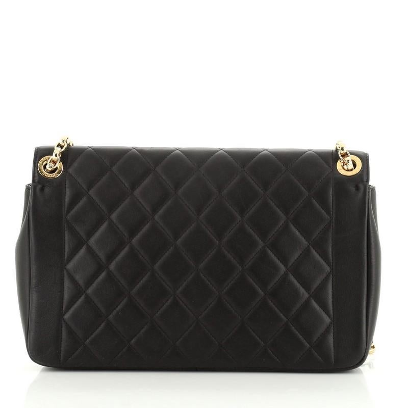 Chanel Chic With Me Flap Bag Quilted Lambskin Large  In Good Condition In NY, NY