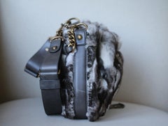 Chanel Chinchilla Fur Chain Drawstring Shoulder Bag