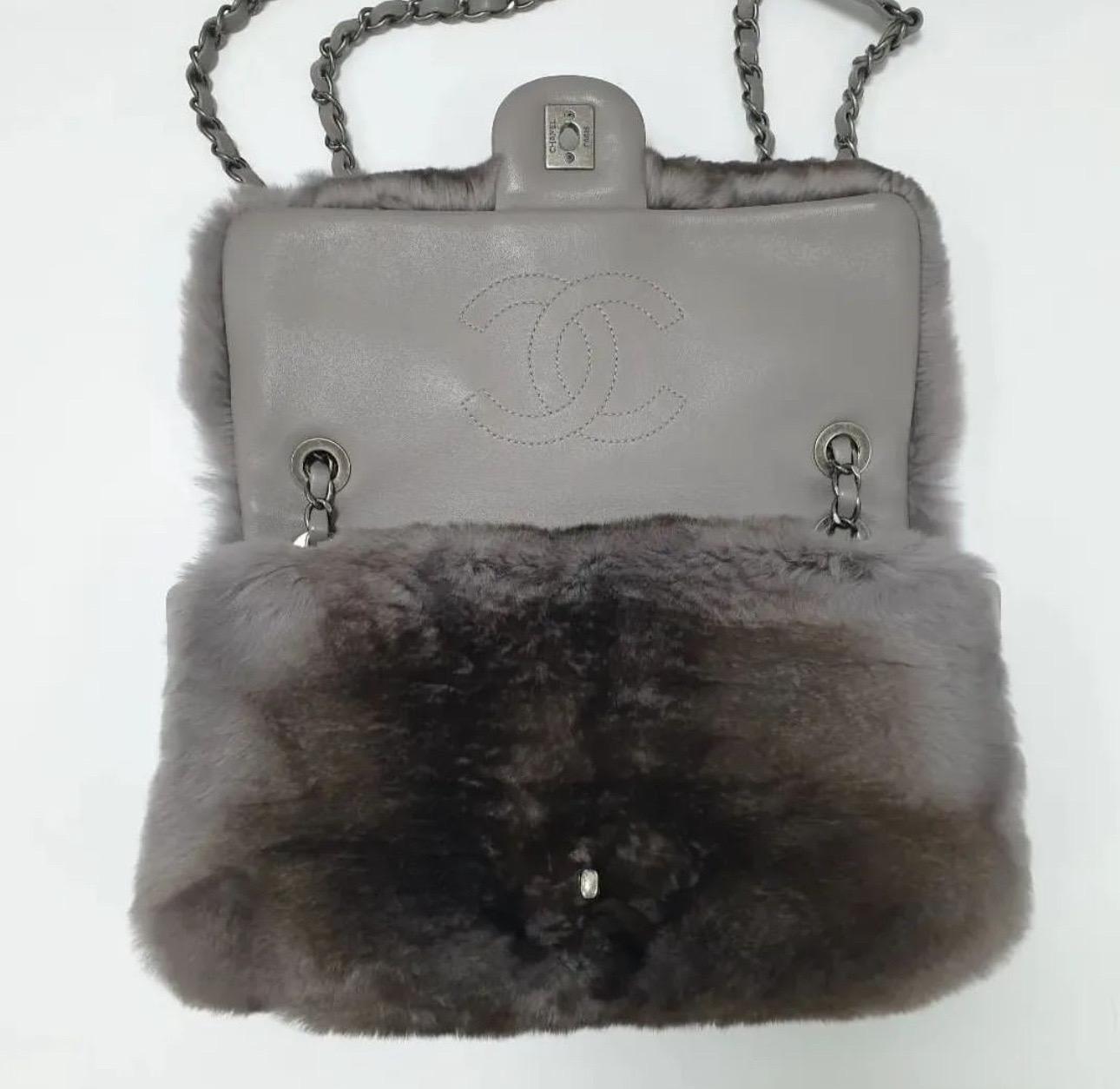 CHANEL Chinchilla Fur Flap Bag 1