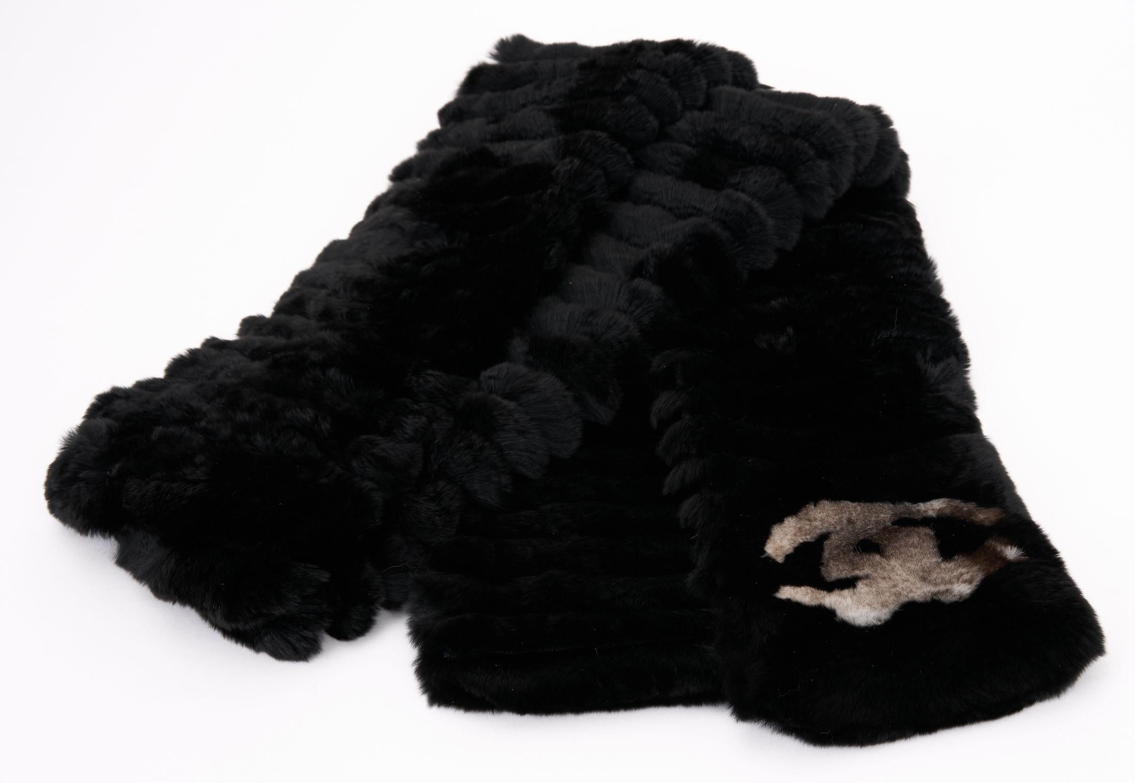 Beige Chanel Chincilla Orylag Fur CC Scarf For Sale