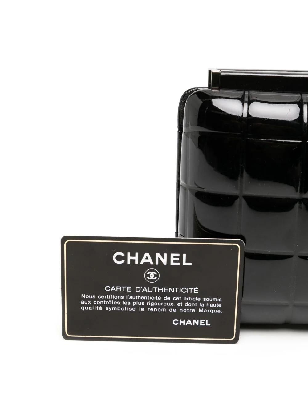Women's or Men's Chanel Choco Bar Black Clutch