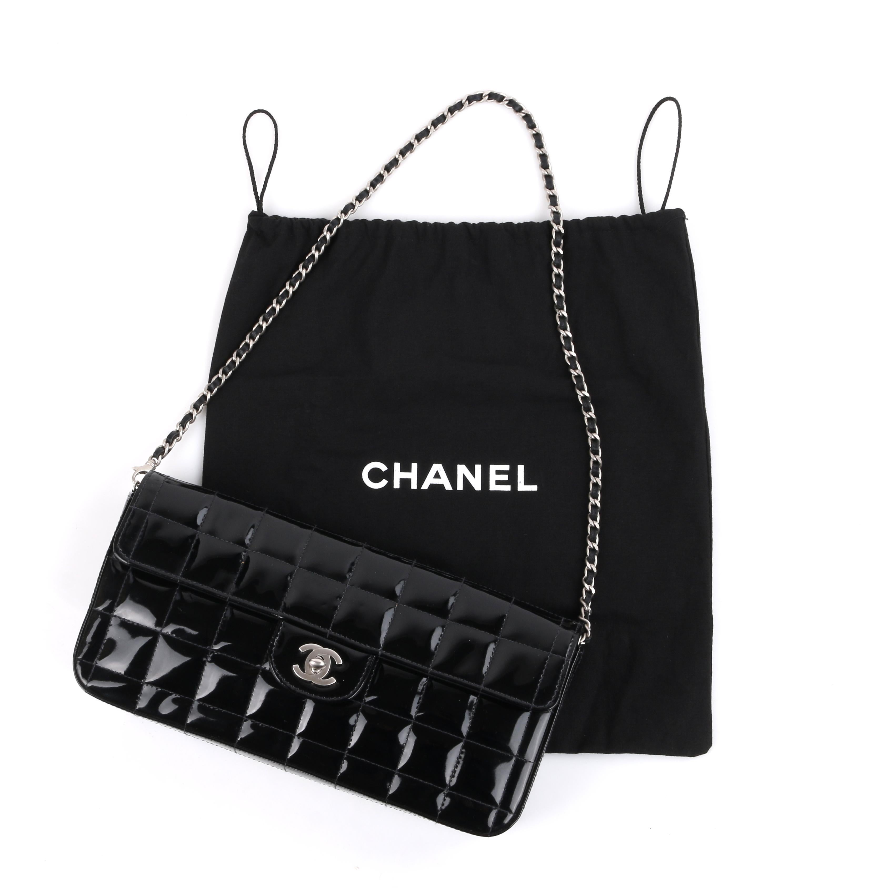 chanel chocolate bar bag patent