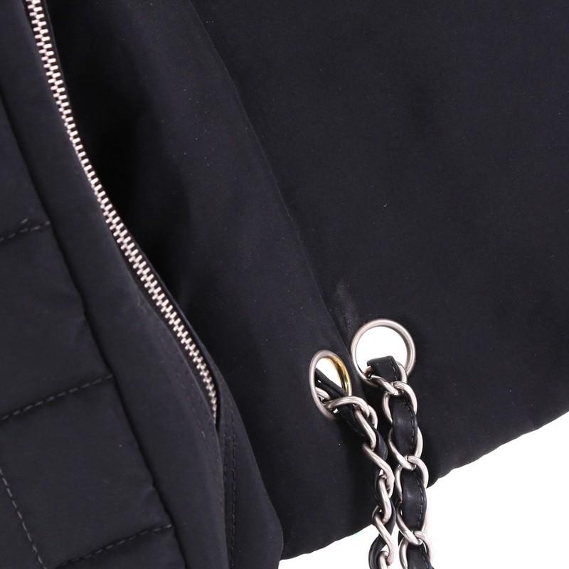 Black Chanel Chocolate Bar Camera Flap Bag Quilted Nylon Medium
