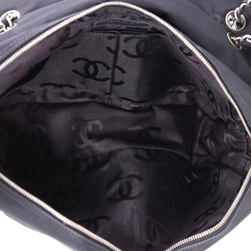 Women's Chanel Chocolate Bar Camera Flap Bag Quilted Nylon Medium