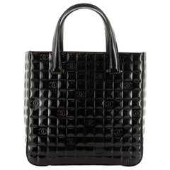 Chanel Chocolate Bar CC Tote Quilted Patent Small (petit)