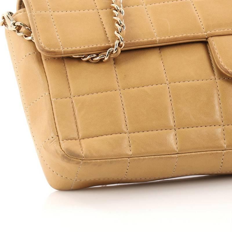 Chanel Chocolate Bar Flap Bag Quilted Lambskin East West 1