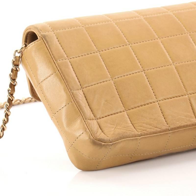 Chanel Chocolate Bar Flap Bag Quilted Lambskin East West 2