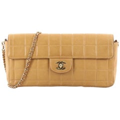 Chanel Chocolate Bar Flap Bag Quilted Lambskin East West