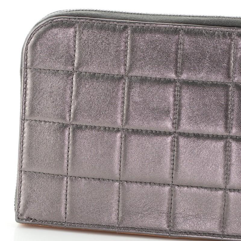 Chanel Chocolate Bar Handcuff Clutch Quilted Leather Small In Good Condition In NY, NY