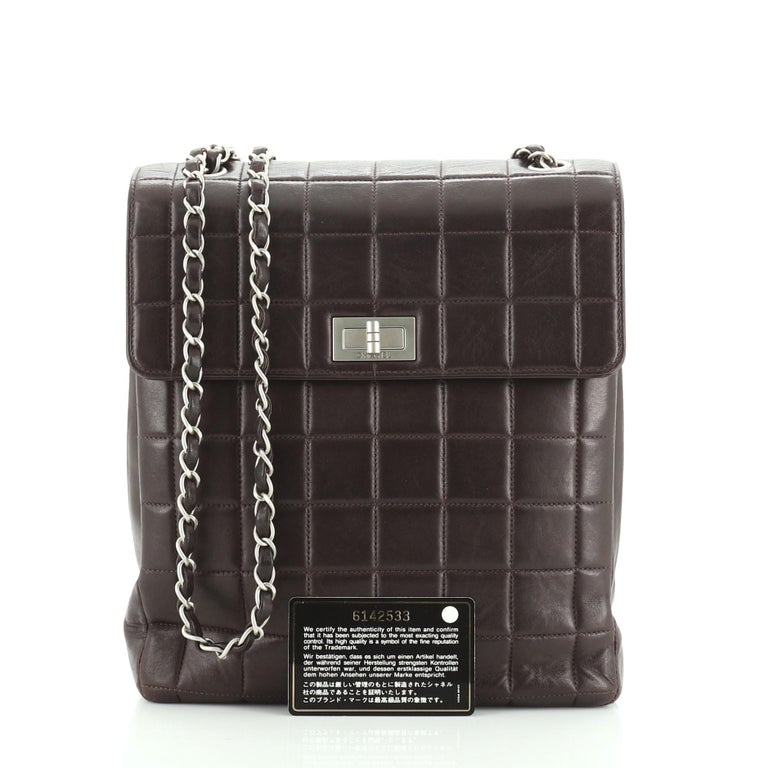 Chanel 2000-2001 Mademoiselle Lock Straight Flap Medium Black