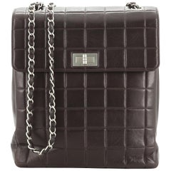 Chanel Chocolate Bar Multipocket Flap Bag Quilted Leather Small