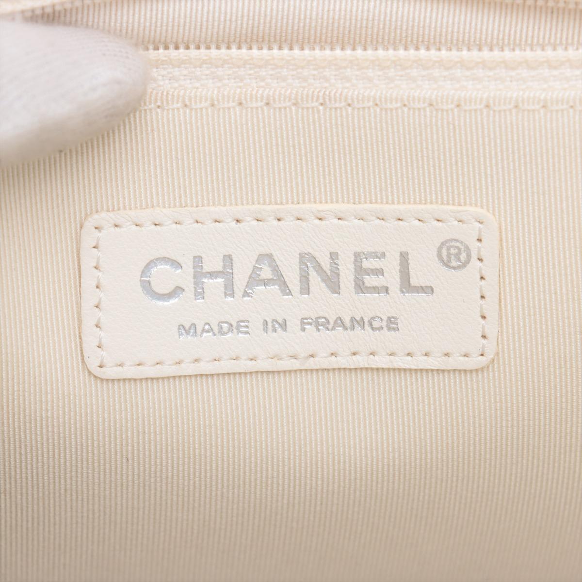 Chanel Chocolate Bar Patent Leather Single Flap Double Chain Bag Khaki 6