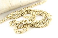 Chanel Chocolate Bar Quilted Iridescent Canvas Wallet on Chain GHW4C512S