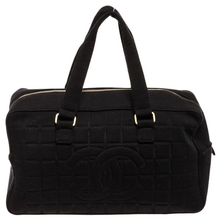 Chanel Chocolate Bar Suede Boston Shoulder Bag