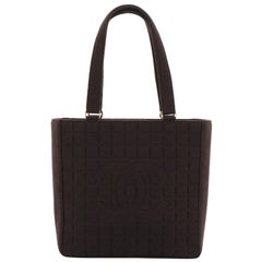 Chanel Chocolate Bar Tote Quilted Jersey North South