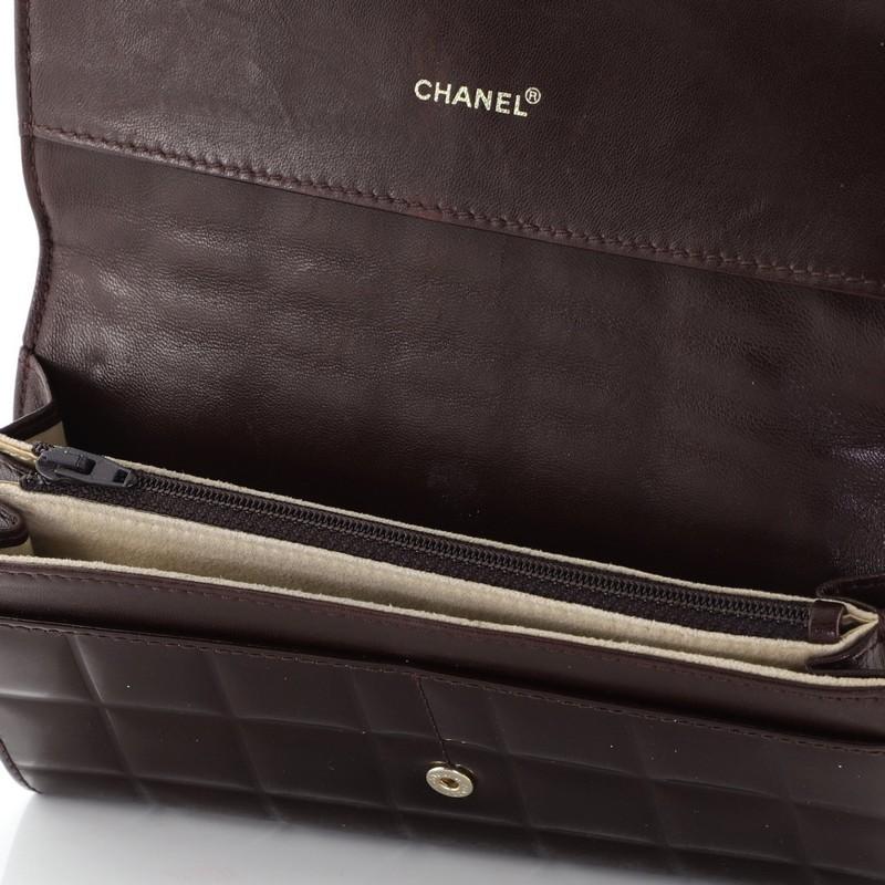 Chanel Chocolate Bar Wallet Quilted Patent Long 2