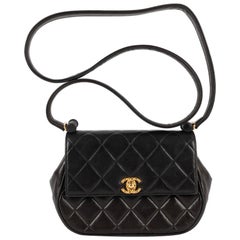 Chanel Bolso de piel acolchada marrón chocolate