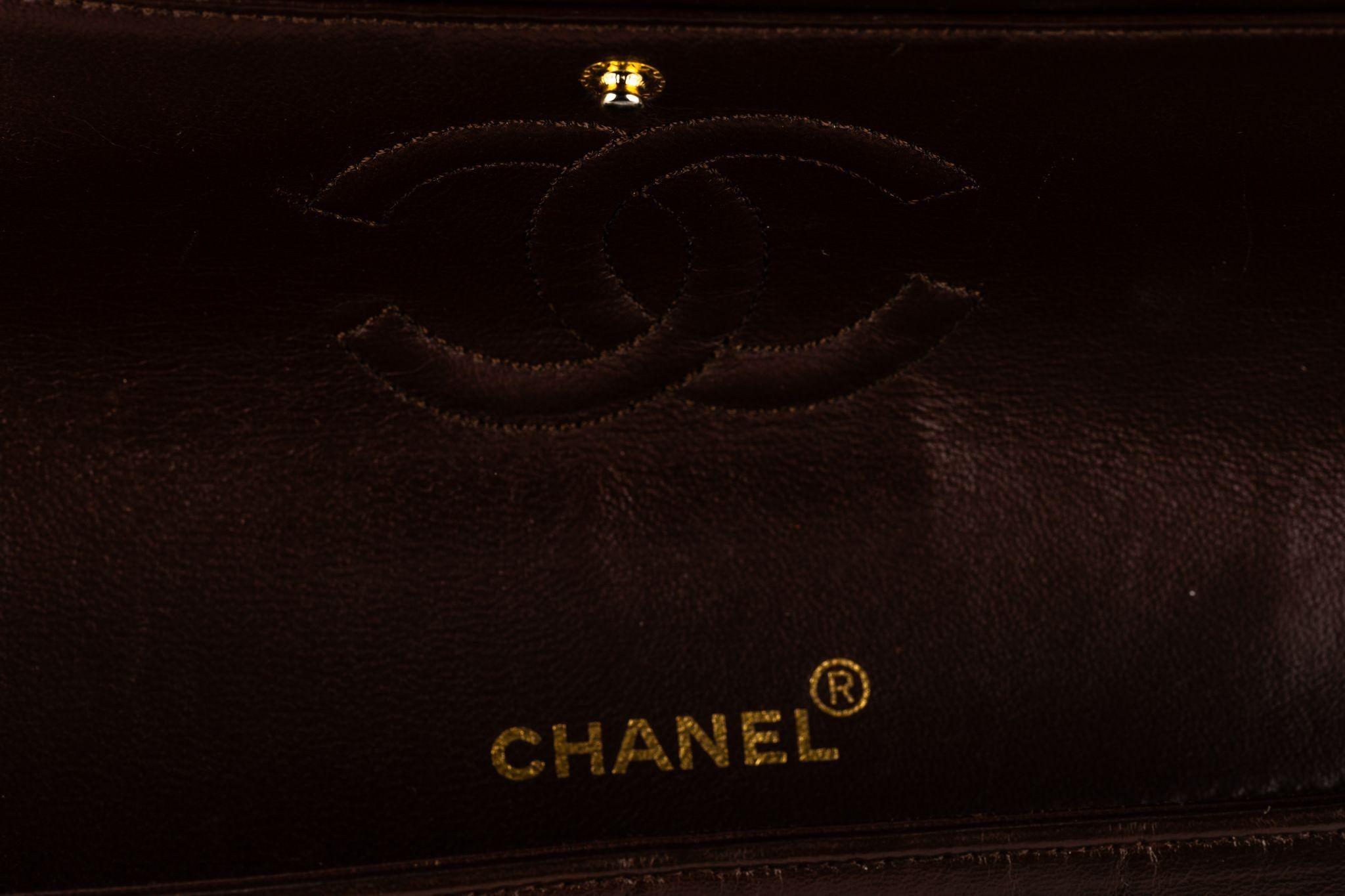 Chanel Chocolate Medium Double Flap Bag For Sale 7