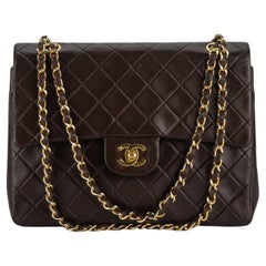 Vintage Chanel Chocolate Medium Double Flap Bag