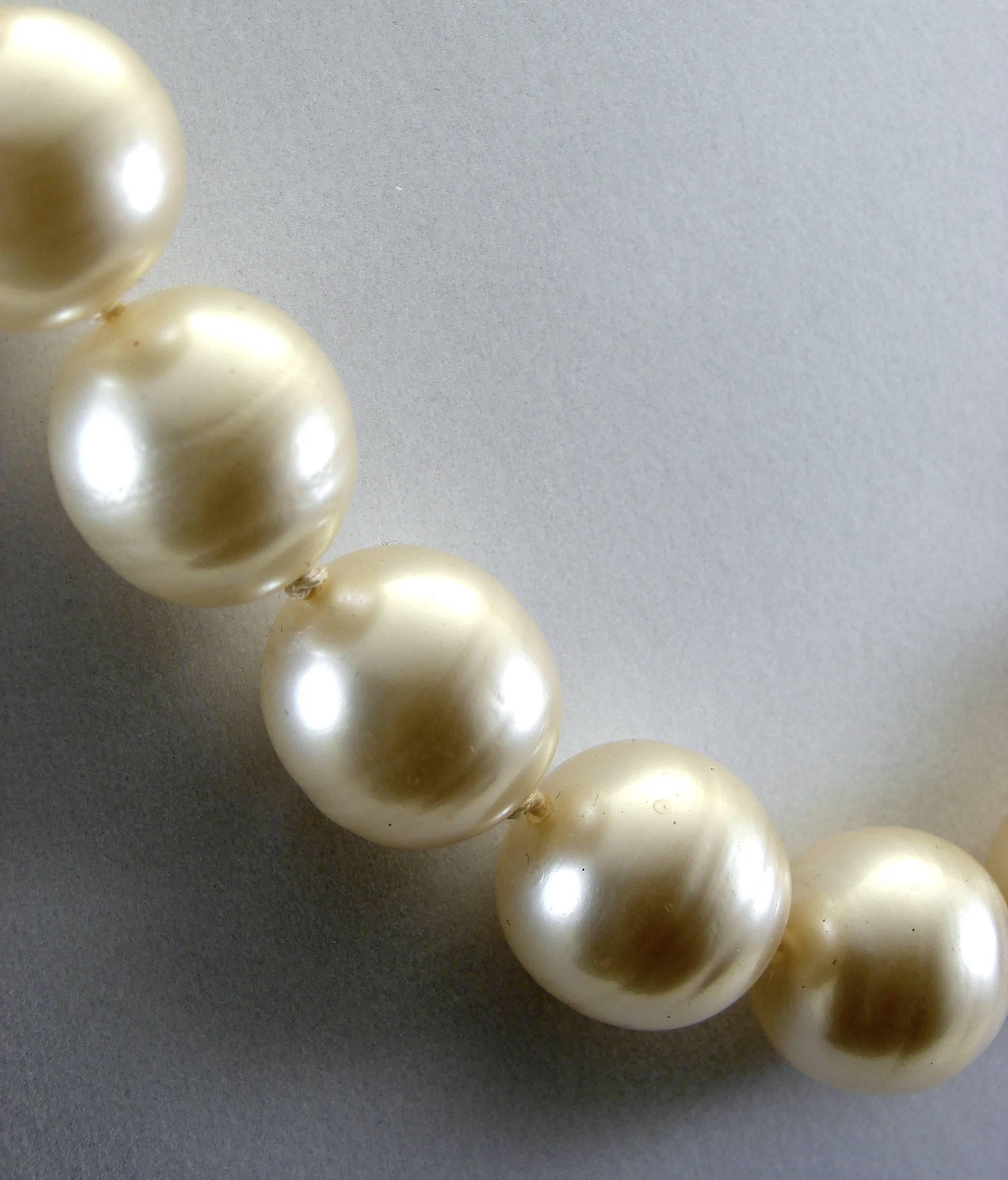 Chanel Choker Necklace Baroque Pearls Poured Glass 90s Season 2 9  1