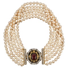 Chanel choker necklace by Karl Lagerfeld Haute Couture Fall-Winter 1986